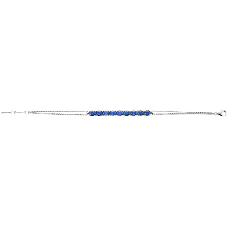 PULSERA ZAFIROS NATURALES 3.24 KT 18 KT