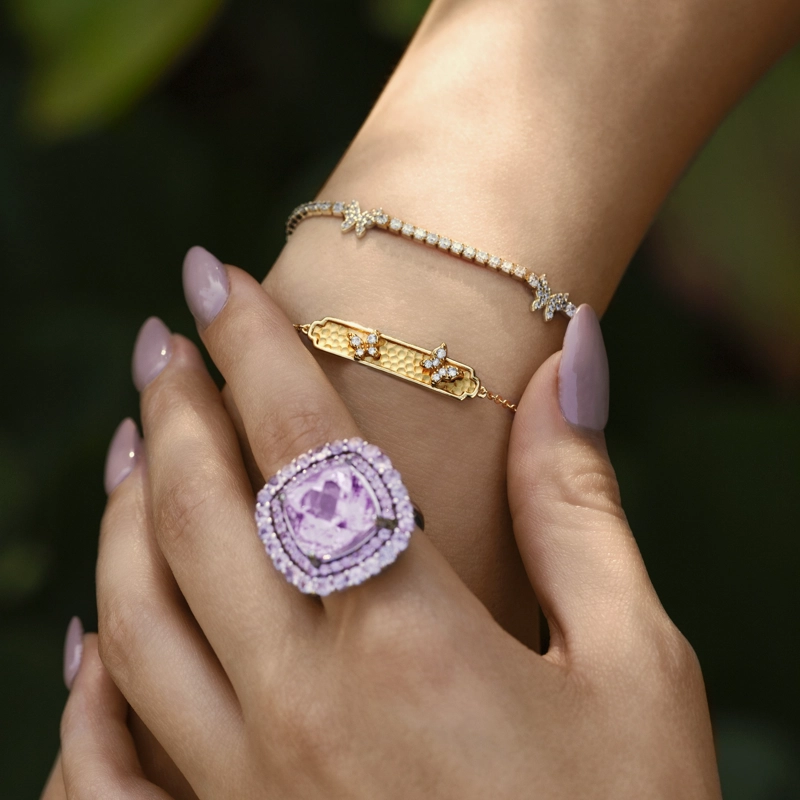 PULSERA VERMEIL PLACA MARIPOSAS - 2