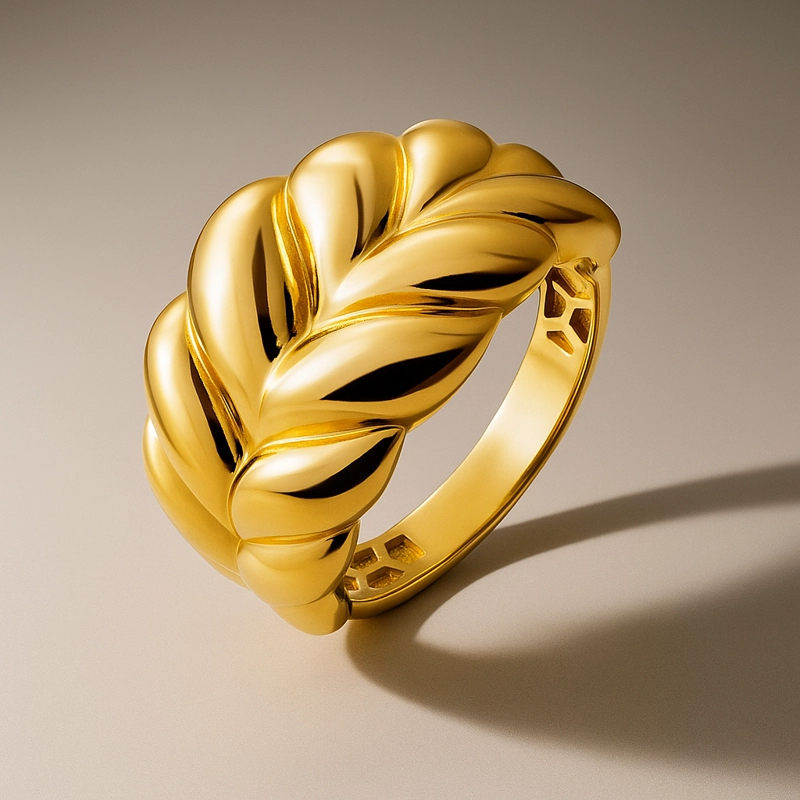 ANILLO ESPIGA BOMBE ORO 18 KT #12 - 2