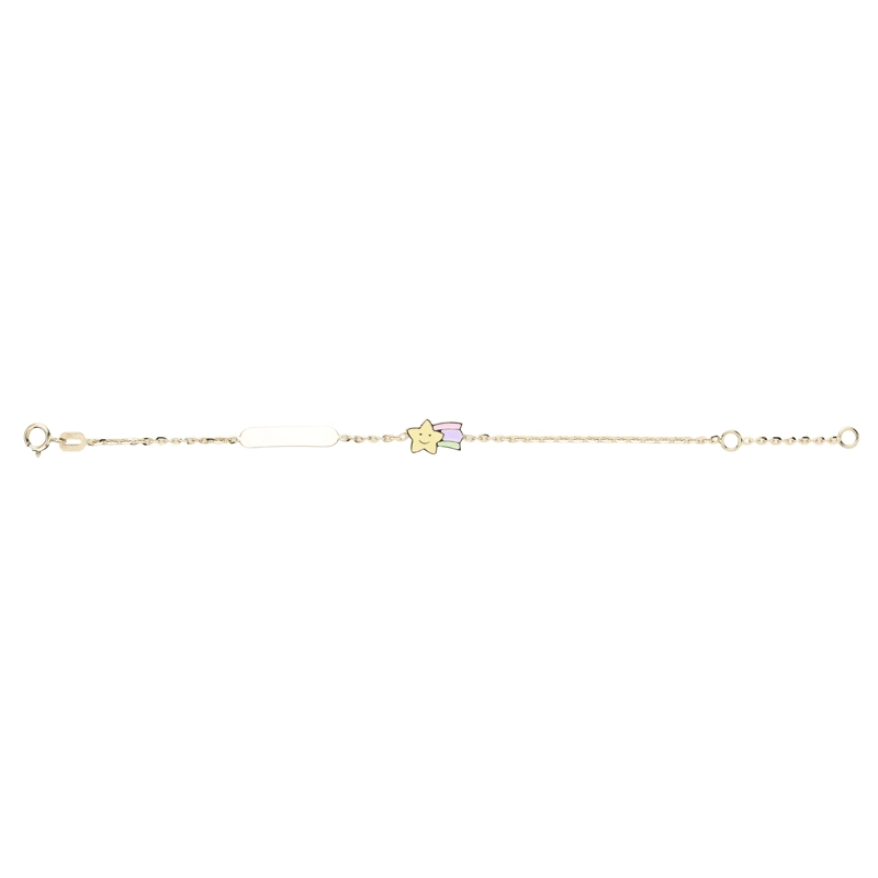 PULSERA ORO AMARILLO 18 KT PIOCHA ESTRELLITA - 1
