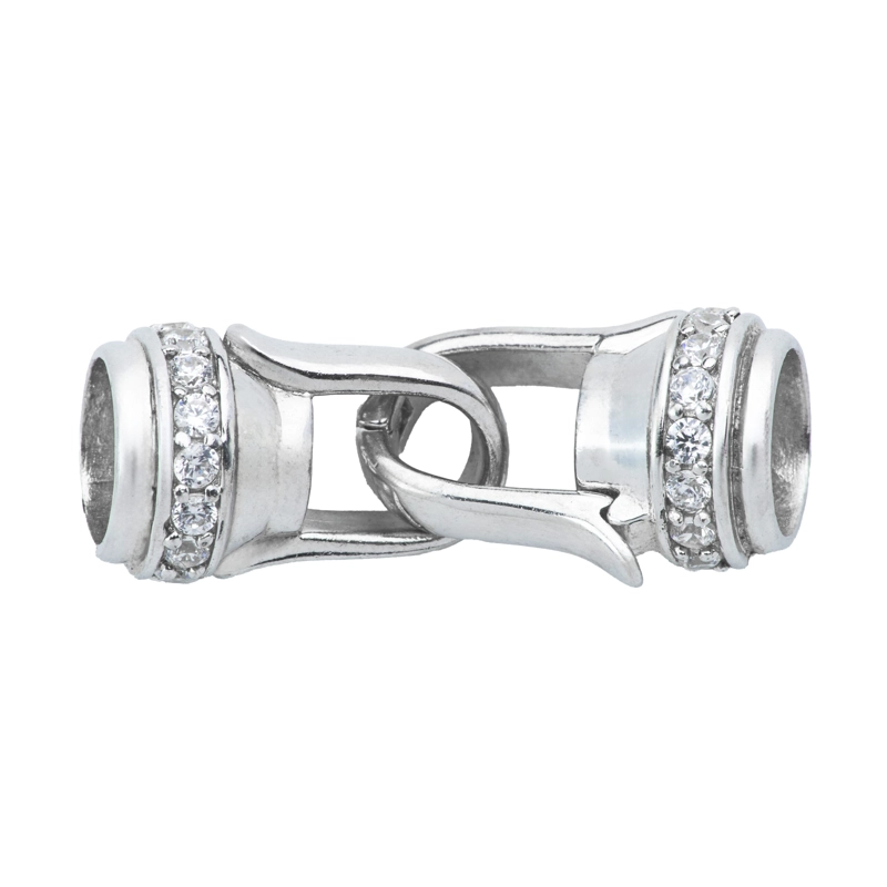 BROCHE DE GANCHO PARA COLLAR DE PERLAS PLATA - 1