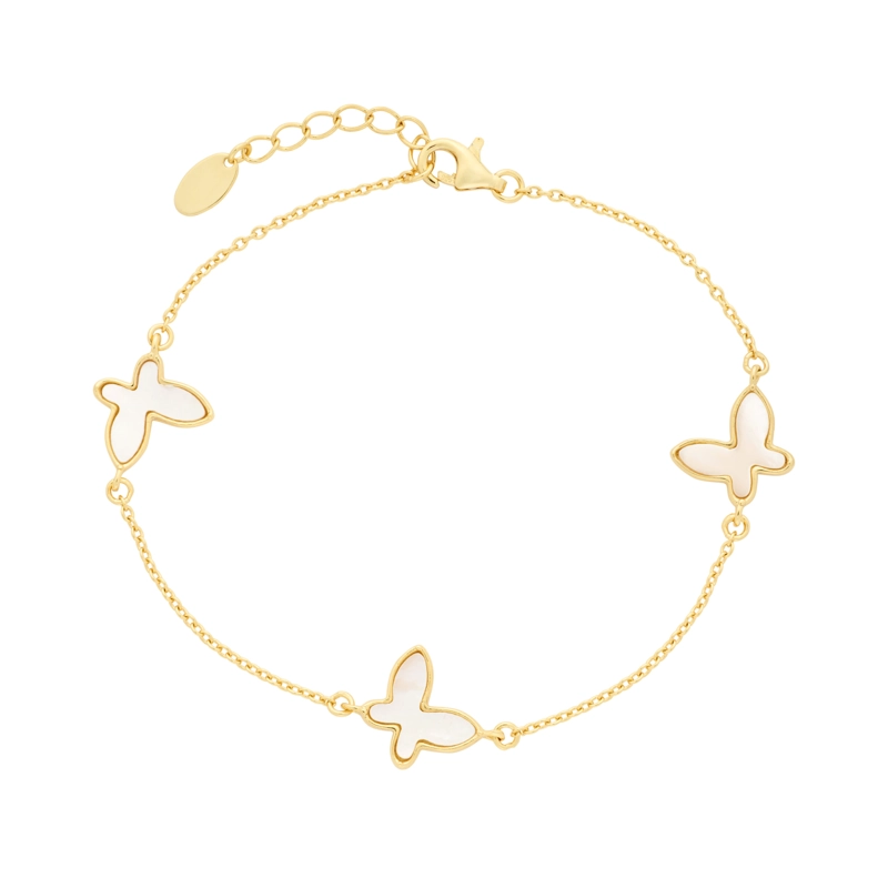 PULSERA TRES MARIPOSAS NACAR - 1