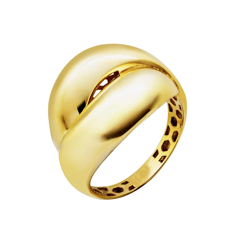 ANILLO BOMBE  OA DOBLE ORO AMARILLO 18K #15 - 1