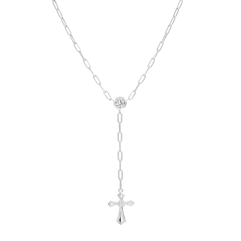 COLLAR DE PLATA CRUZ - 1