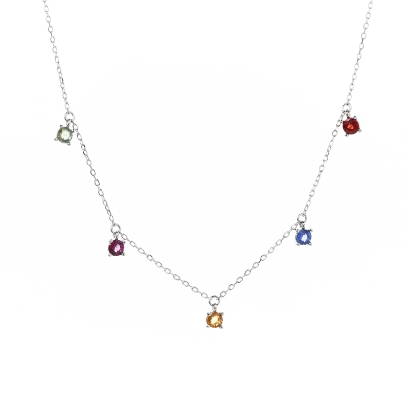 COLLAR PIEDRAS NATURALES MULTICOLOR EN GRIFAS - 1