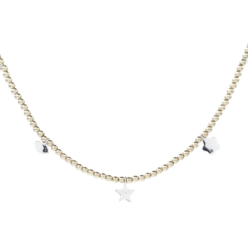 COLLAR GOLD FILLED CHARMS PLATA - 1