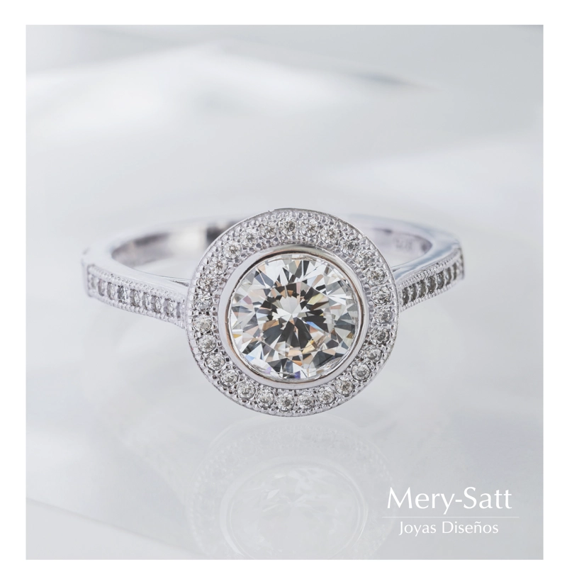 ANILLO SOLITARIO VINTAGE PLATA #16 - 2