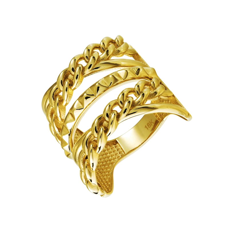 ANILLO CINCO CORRIDAS EN ORO 18K #11