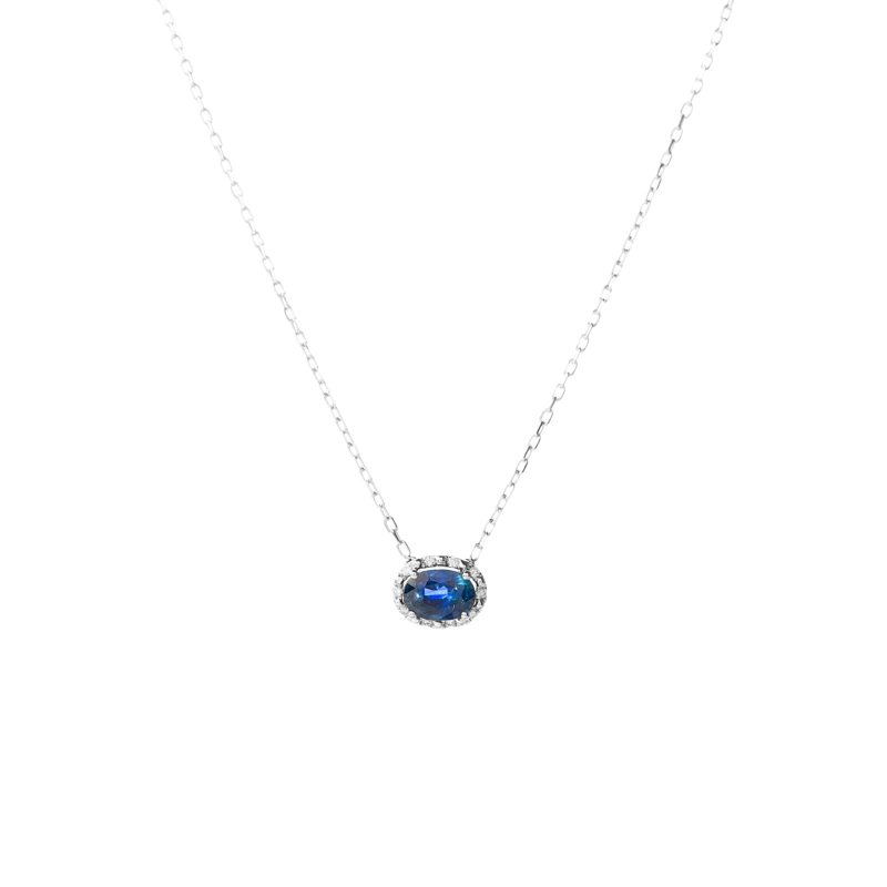 COLLAR OB ZAFIRO OVAL ROD EN BTES - 1