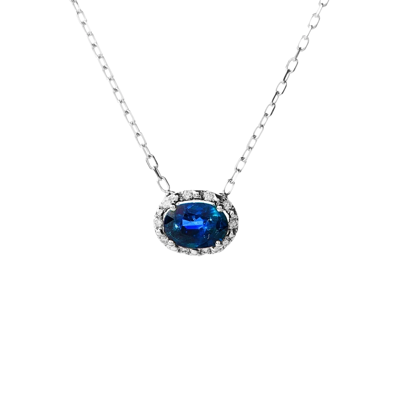 COLLAR OB ZAFIRO OVAL ROD EN BTES - 2