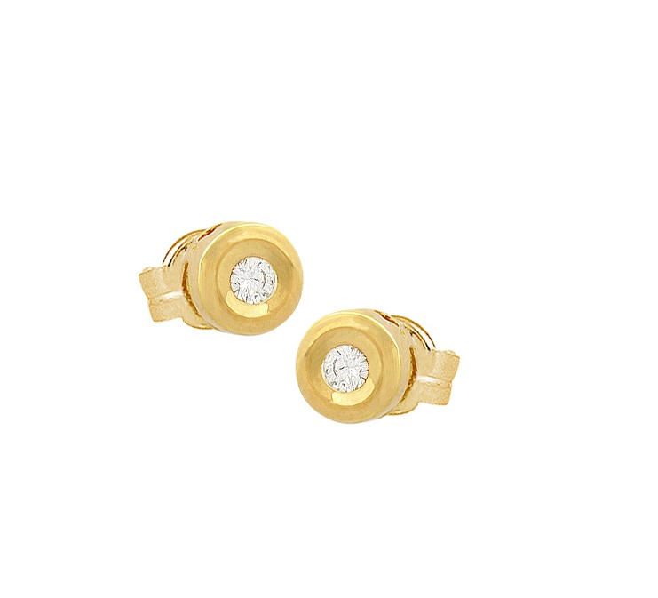 AROS SOLITARIO OA BTES BISEL 0.08 PTS - 1