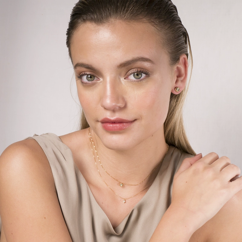 AROS SOLITARIO OA BTES BISEL 0.08 PTS - 2