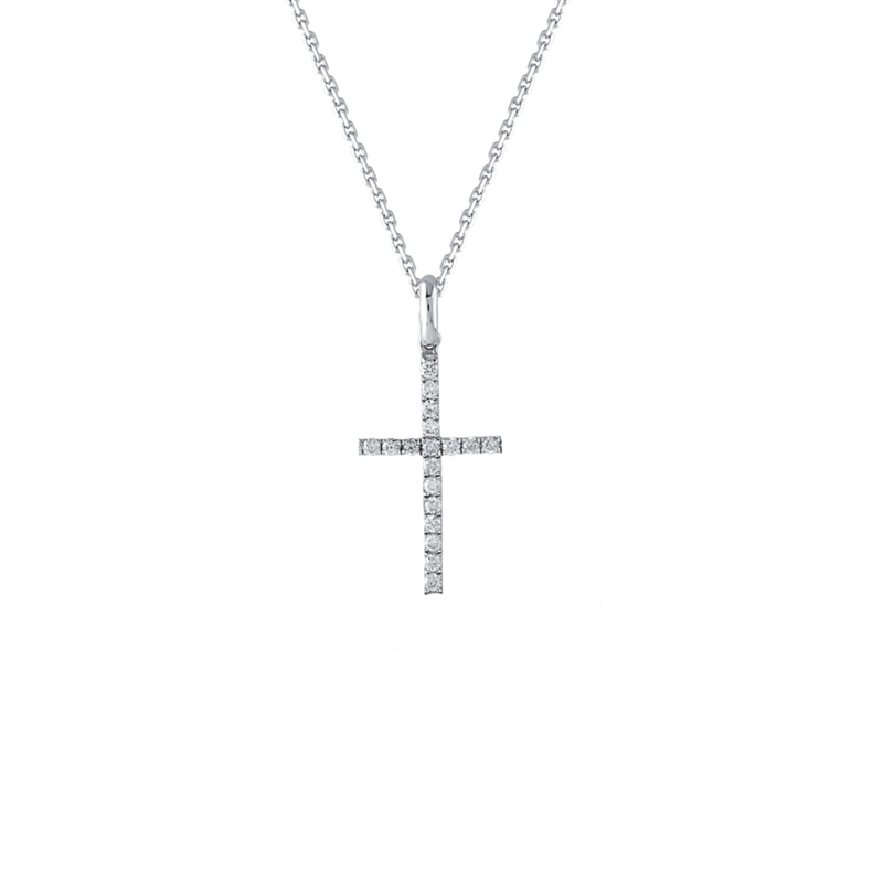 COLLAR ORO CRUZ CON BRILLANTES 0.28CT - 1