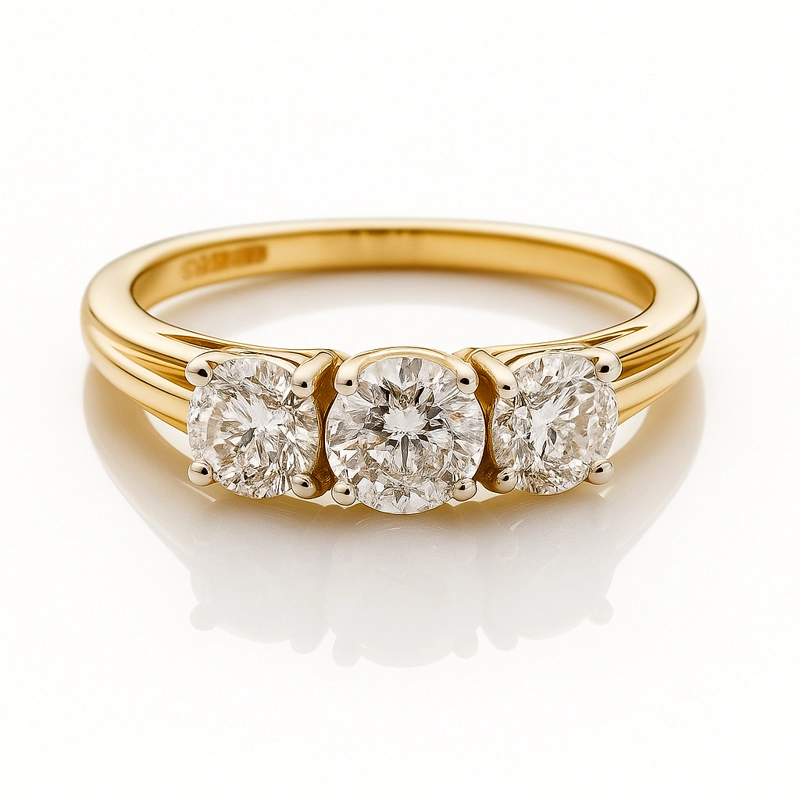 ANILLO TRICILLO ORO AMARILLO 18K. TALLA 13 - 3