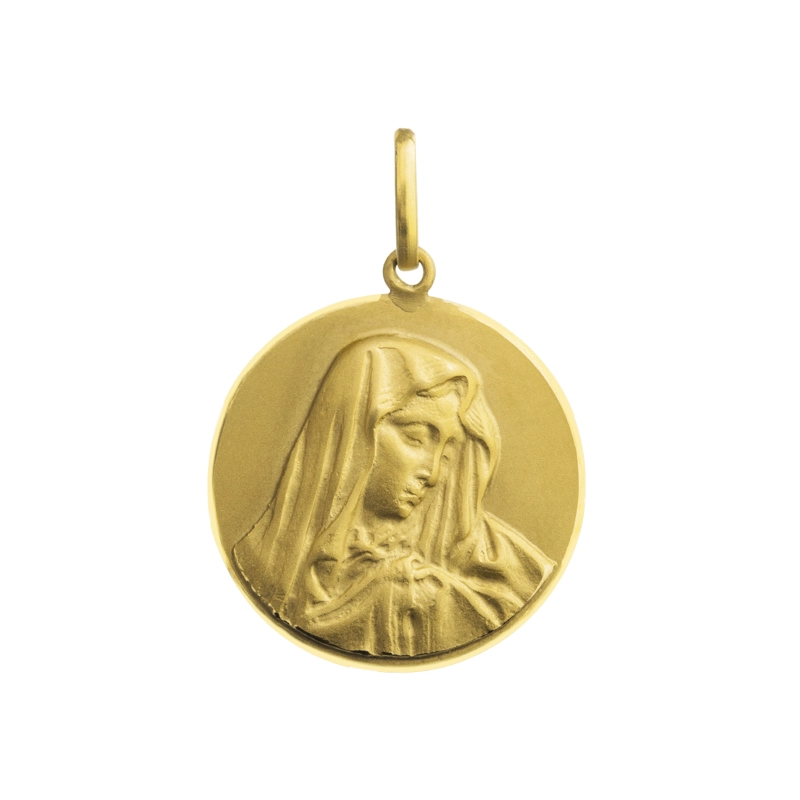 MEDALLA ORO AMARILLO VIRGEN DEL MANTO 18MM - 1