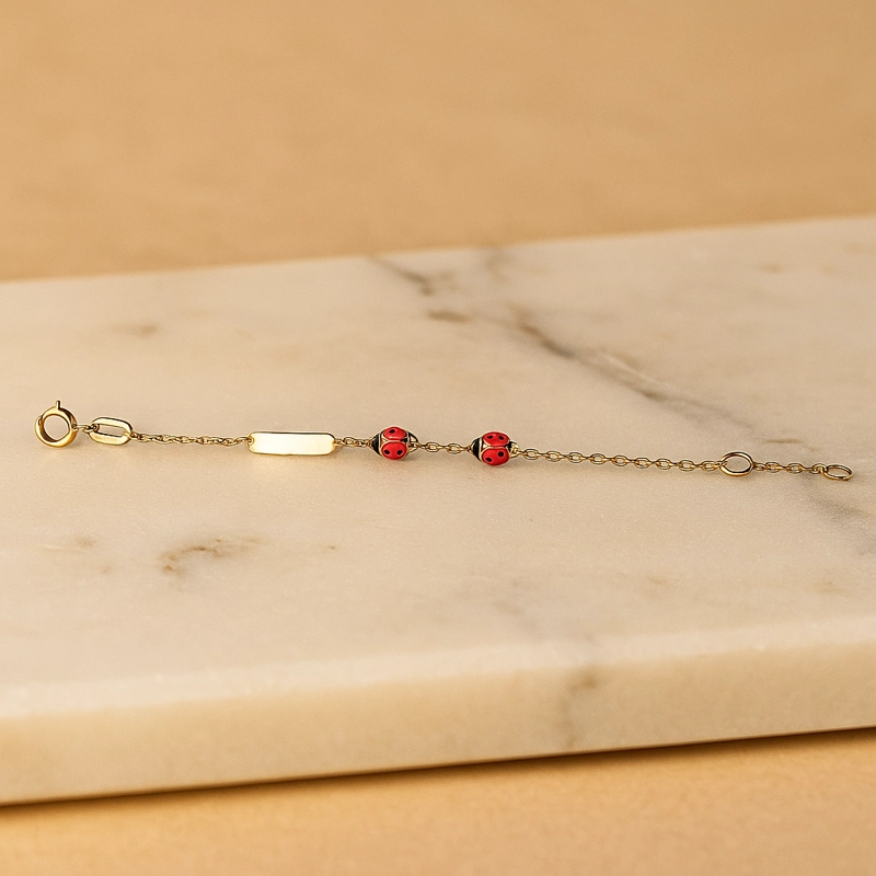 PULSERA ORO AMARILLO 18 KT PIOCHA CHINITAS - 2