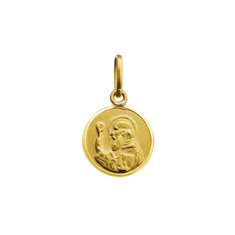 MEDALLA ORO AMARILLO SAN BENITO 12MM - 1