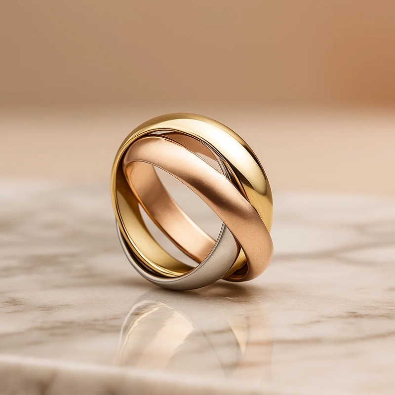 ANILLO TRIPLE PLATA VERMEIL ESSENZA #12 - 3