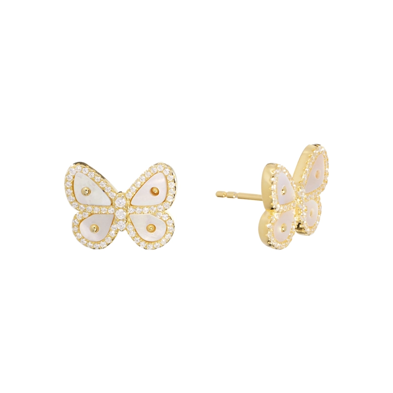 AROS MARIPOSA NACAR CON CIRCONES - 1