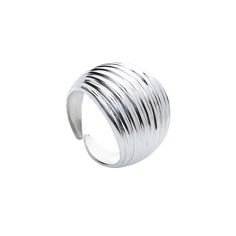 ANILLO BOMBE LINES PLATA ESSENZA - 1