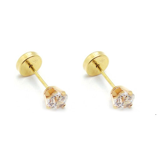 AROS RECIEN NACIDA GRIFAS CIRCON ORO 18 KT - 1
