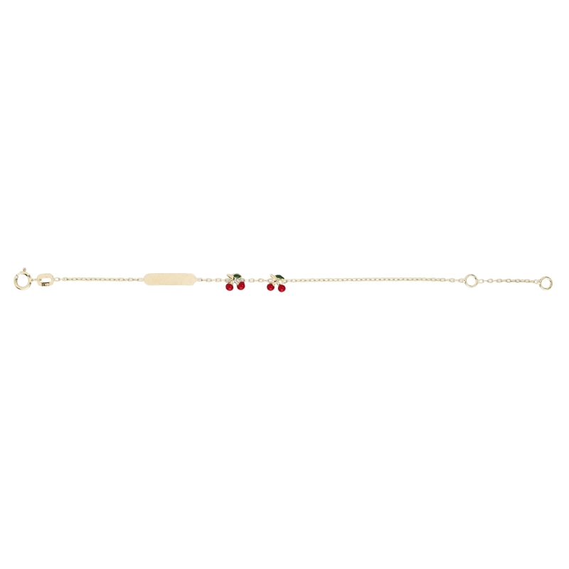 PULSERA ORO AMARILLO 18 KT PIOCHA CEREZAS