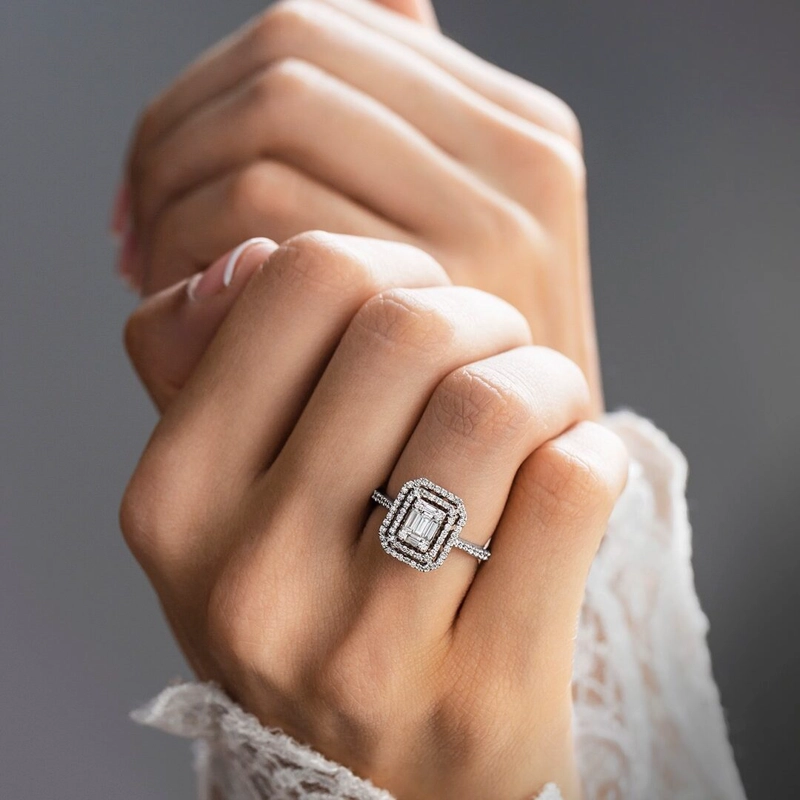 ANILLO ORO BLANCO 18K LE BLEUET - 2