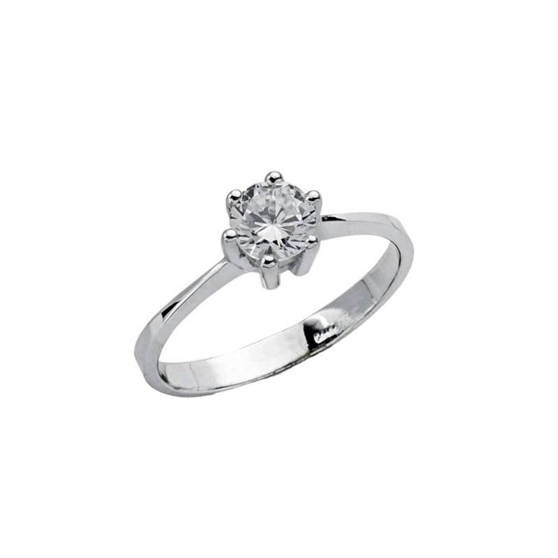 ANILLO PLATINO SOLITARIO 0.20CT #12 - 1