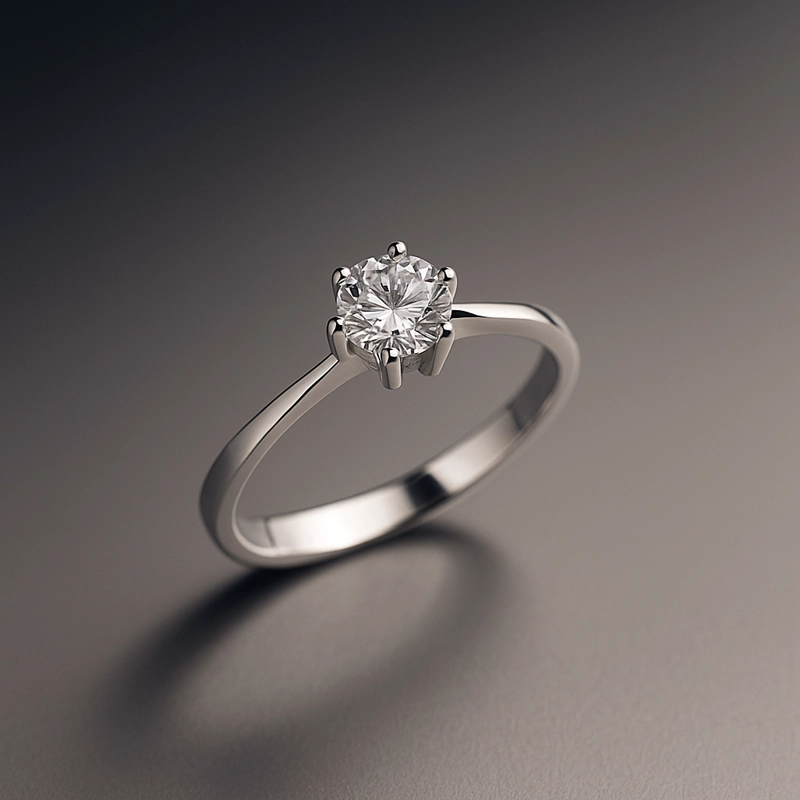 ANILLO PLATINO SOLITARIO 0.20CT #12 - 2
