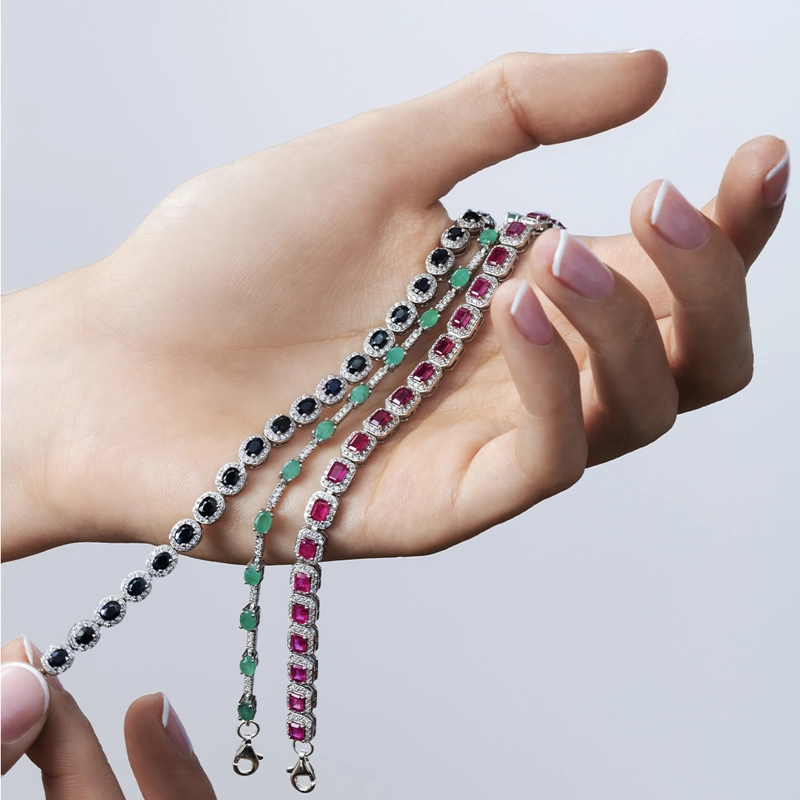 PULSERAS DE ESMERALDA NATURAL EN GRIFAS - 3