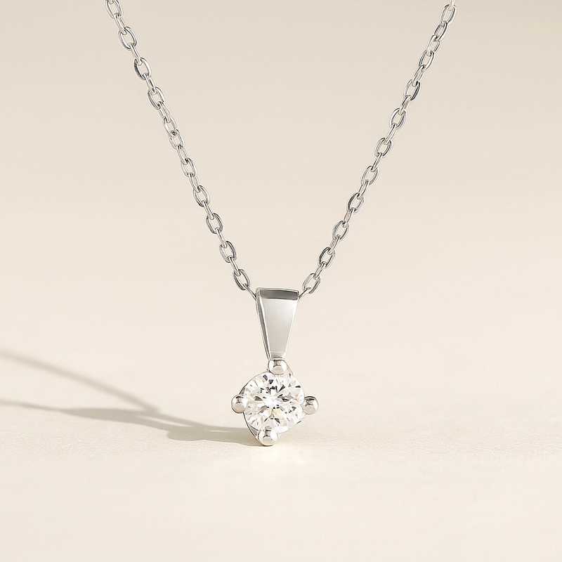 PUNTO DE LUZ ORO BLANCO 18K 0.08CT - 2