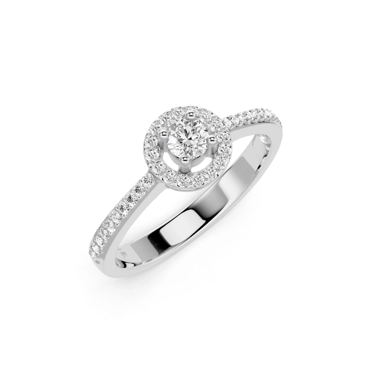 ANILLO ORO BLANCO 18K - LE TOURNESOL  #12 - 1