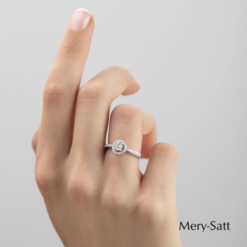 ANILLO ORO BLANCO 18K - LE TOURNESOL  #12 - 3