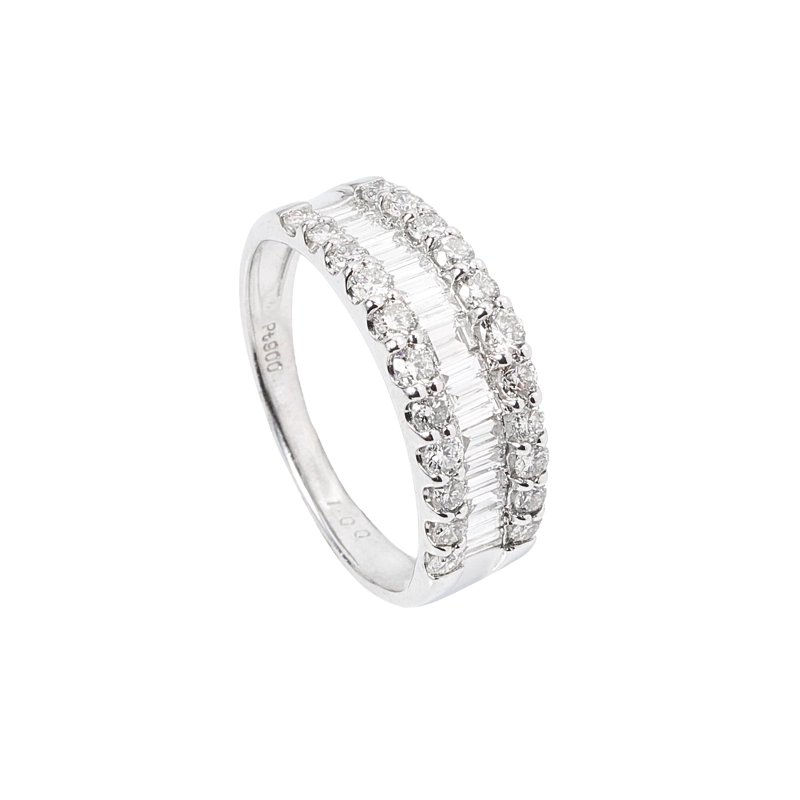 ANILLO MEDIO CINTILLO BAGUETTE TALLA 11 - 1