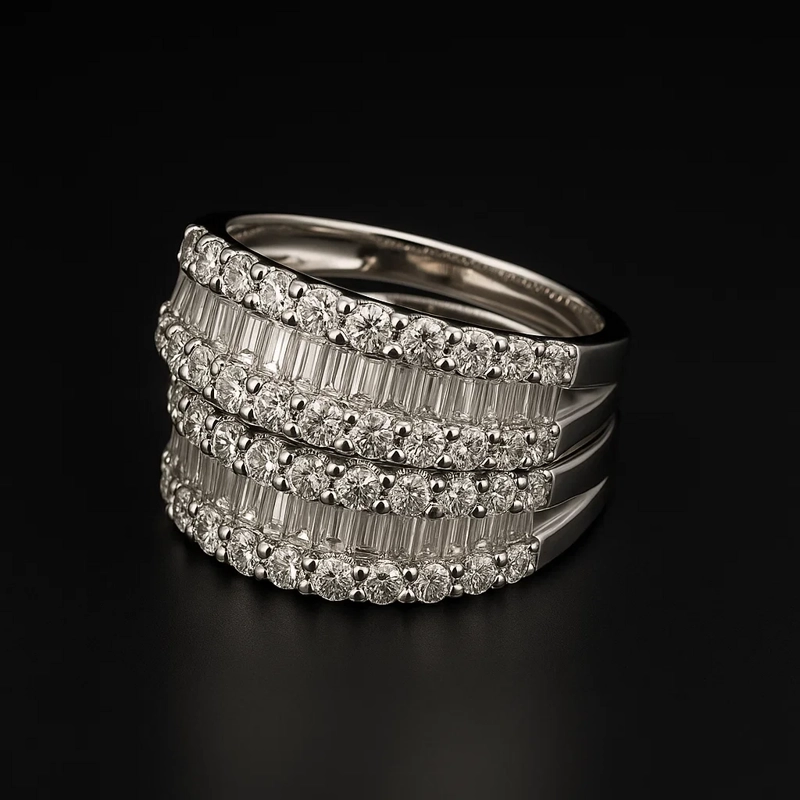 ANILLO MEDIO CINTILLO BAGUETTE TALLA 11 - 3