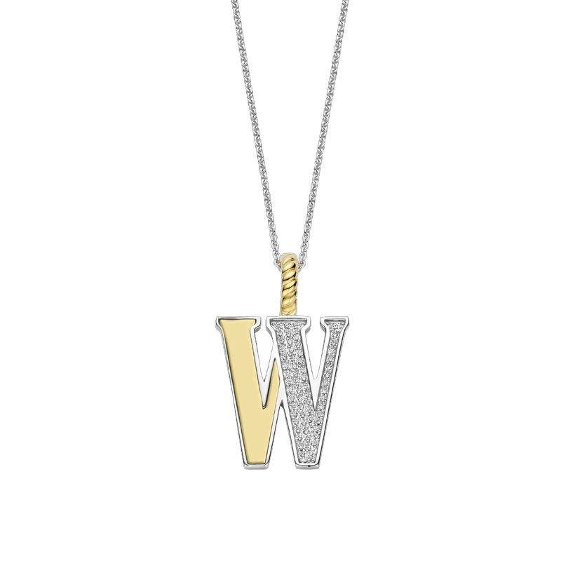 COLLAR TI SENTO LETRA 'W' 6840ZYW - 1