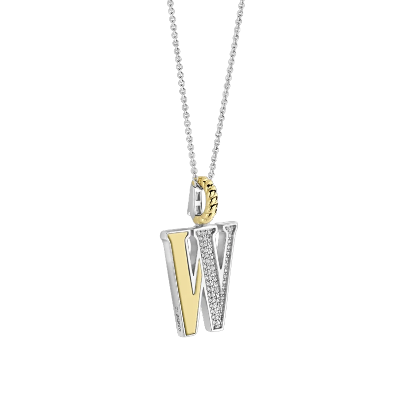 COLLAR TI SENTO LETRA 'W' 6840ZYW - 3
