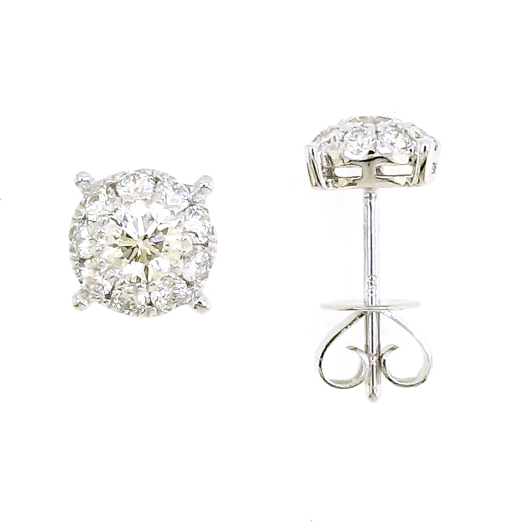 AROS SOFIA ORO BLANCO 18K DIAMANTES 1.03CT - 1