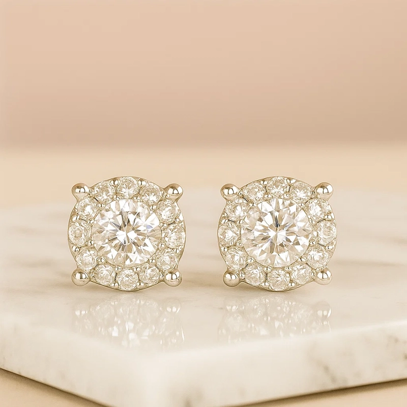 AROS SOFIA ORO BLANCO 18K DIAMANTES 1.03CT - 2