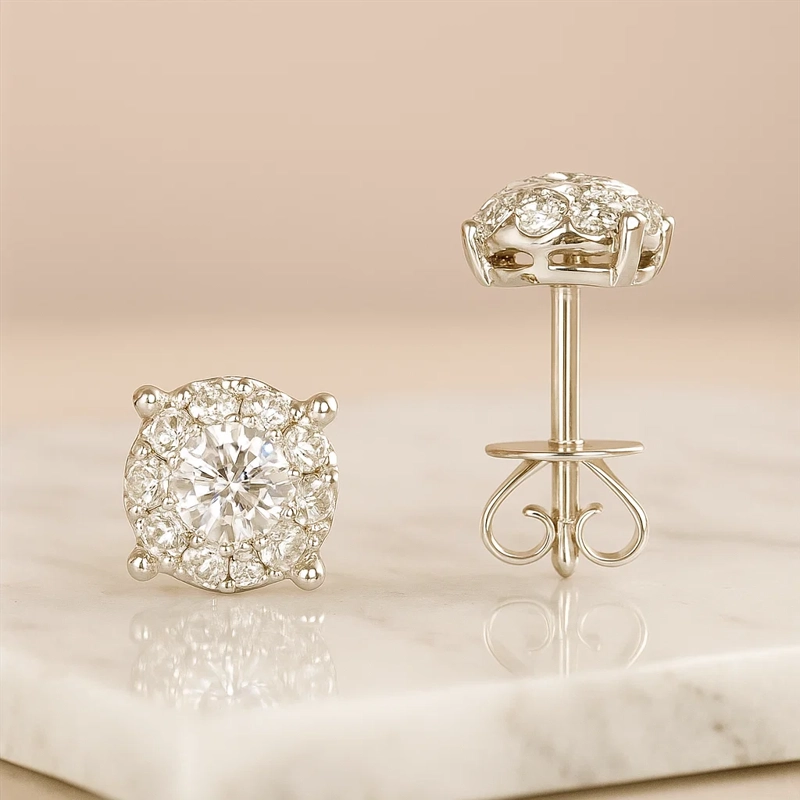 AROS SOFIA ORO BLANCO 18K DIAMANTES 1.03CT - 3