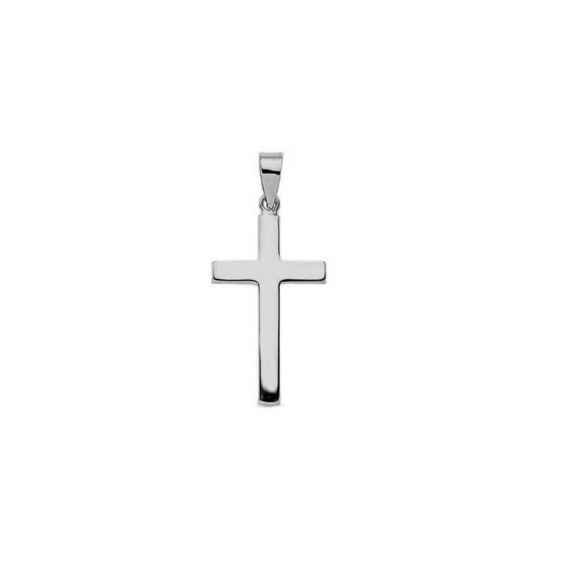 CRUZ ORO BLANCO 18KT PLANA 20X12MM - 1