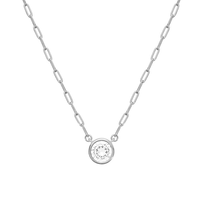 COLLAR PUNTO DE LUZ BISEL PLATA - 1