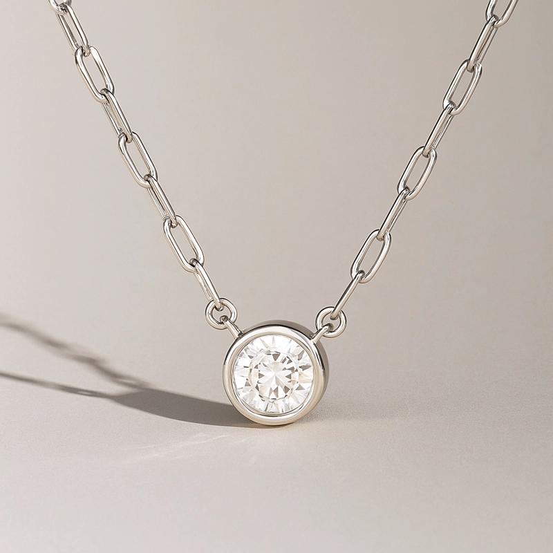 COLLAR PUNTO DE LUZ BISEL PLATA - 3