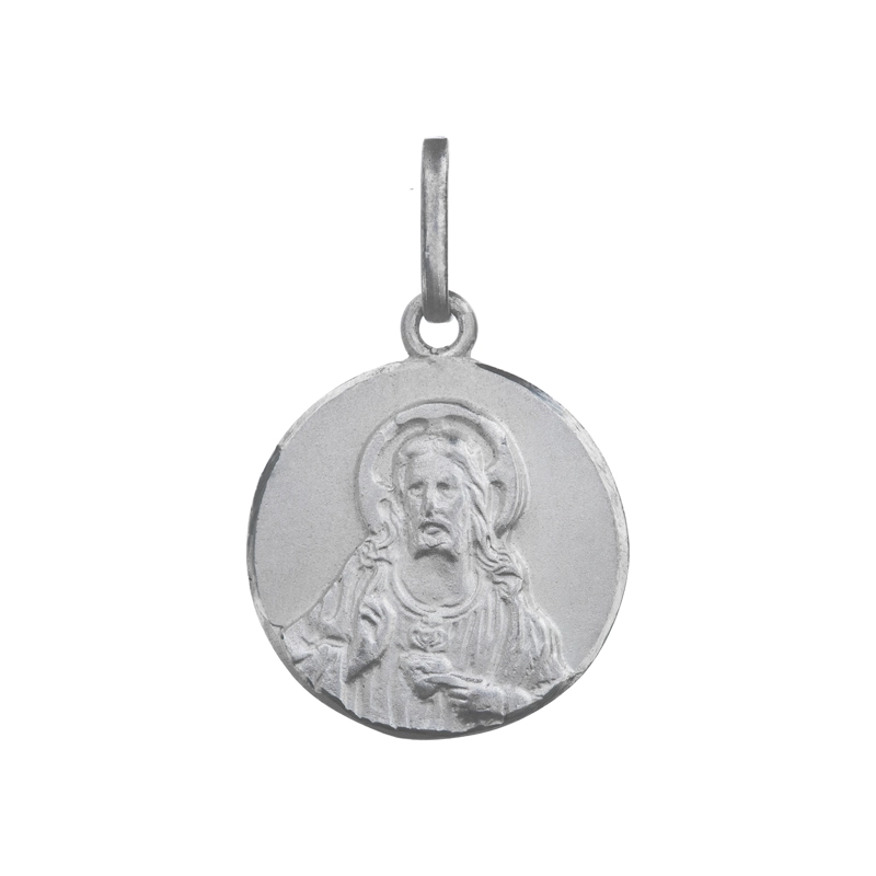 ESCAPULARIO PLATA SAGRADO CORAZON 16MM - 1