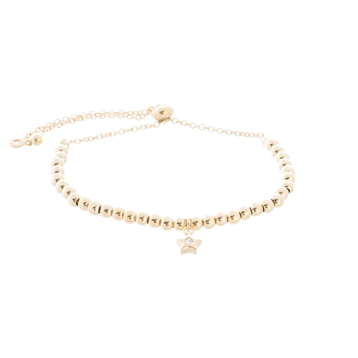 PULSERA BOLITAS Y CHARM ESTRELLA - 1
