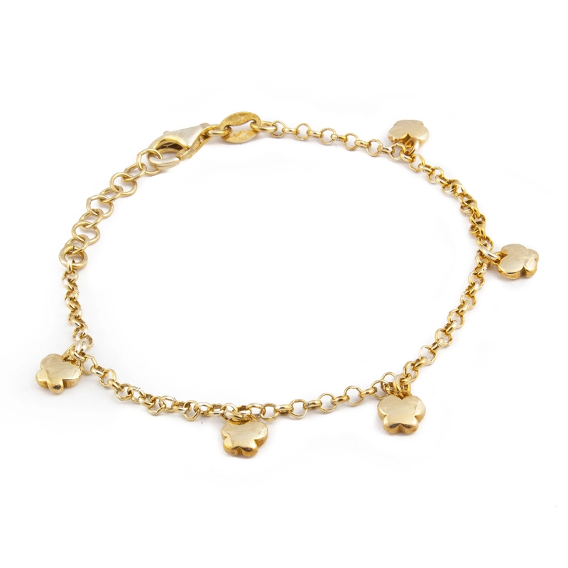 PULSERA CON COLGANTES PLATA VERMEIL - 1