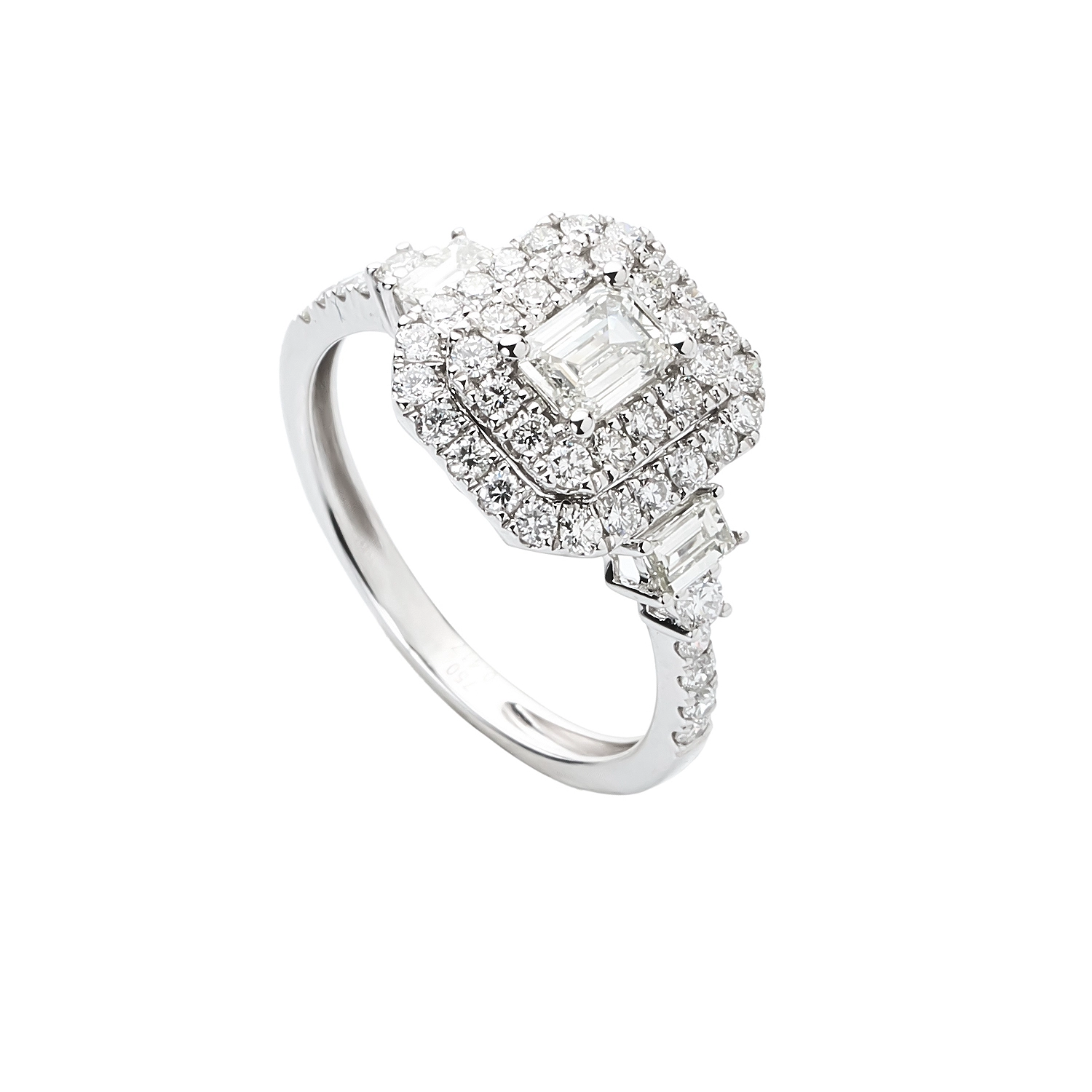 ANILLO ORO BLANCO SOFIA BAGUETTE #12 - 1
