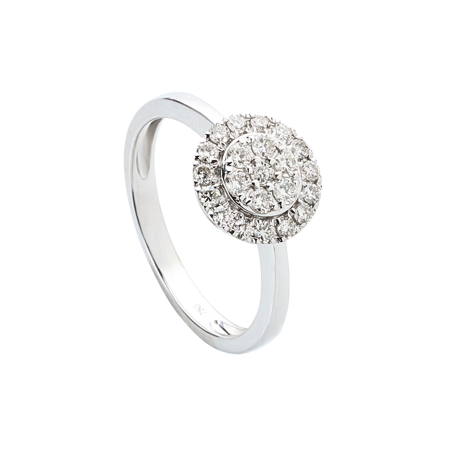 ANILLO SOLITARIO SOFIA ORO BLANCO #10 - 1
