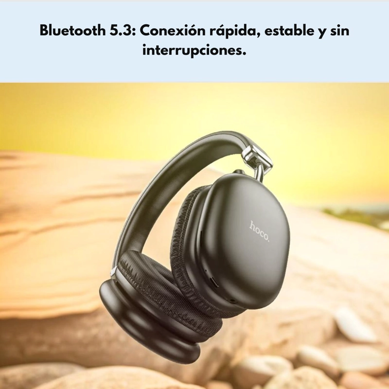 AUDIFONOS BLUETOOTH 90 HORAS BATERIA HIFI HOCO W35 MAX JOY  PLATA - 4