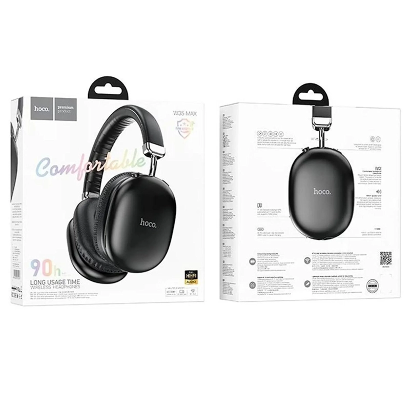 AUDIFONOS BLUETOOTH 90 HORAS BATERIA HIFI HOCO W35 MAX JOY  PLATA - 10